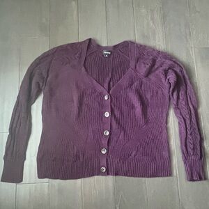 Torrid Plum Button-Up Cardigan